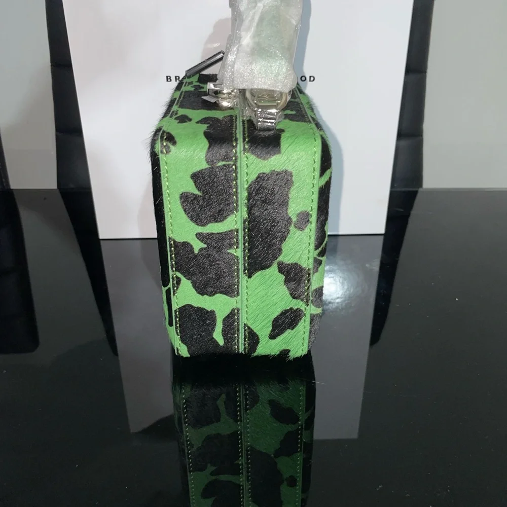 Brandon Blackwood Mini Kendrick Trunk- Black & Green Cowprint Ponyhair - Picture 5 of 9